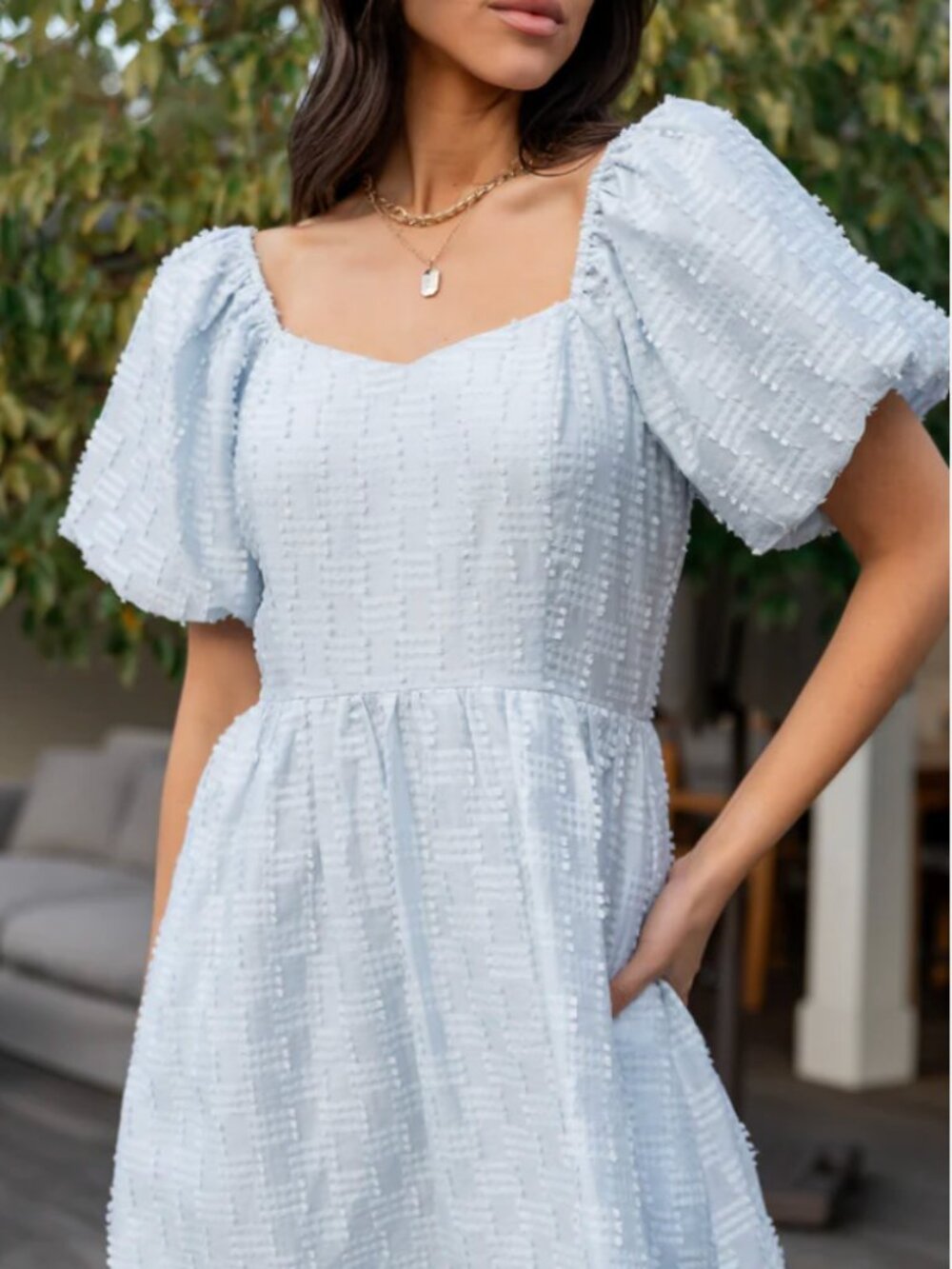 Idem Ditto Light Blue Mini Dress, size Small, NWT